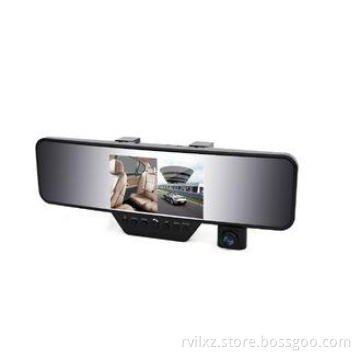 LCD Screen Rearview Mirror HD720p Dual camera Car DVR For P